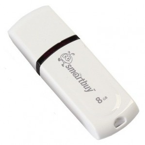 Флэш-диск (флэшка) USB  8Gb Smartbuy Paean White (SB8GBPN-W)