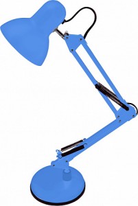 General GTL-040 св-к настольный 60W E27 металл/пластик синий на основ+струбц 2в1, h600 800140