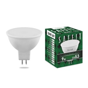 Saffit MR16 GU5.3 220V 9W(810Lm) 4000K 4K матовая 50x48 SBMR1609 55085