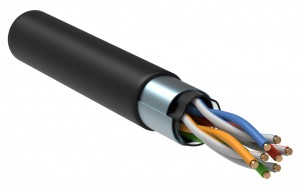 ITK Каб. в. п. F/UTP кат. 5E 4x2х24AWG solid LSZH 305м  чер. LC3-C5E04-329