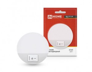 ASD/InHome Ночник св/д NLE 07-LW белый с выключателем 230V 70x65x70 8859
