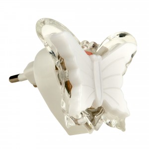 Uniel DTL-308 ночник 0.5W 3LED RGB Бабочка 220V, пластик, без выкл, BL