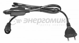 Шнур питания (гирлянда-нить ул.) 1,5м. (до 100м.) черн. ПВХ 220V/4А, IP65 303-500 Neon Night