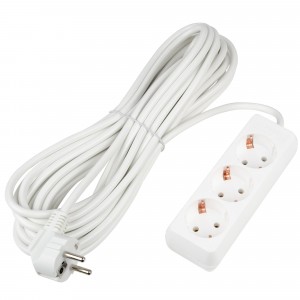 Uniel Ultra сет.удлинитель ПВС 3x0.75 3 роз. 10м 16A белый, земля S-GCU3-10 WHITE UL-00010004
