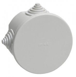 IEK коробка КМ41237 распред. ОУ d75х40 мм IP44 (RAL7035, 4 гермоввода)