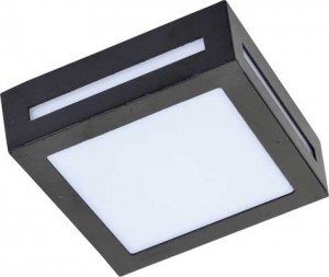 Ecola 3082W св-к матов.квадр.металл.черный IP65 1*GX53 136х136х55 FB53SSECH