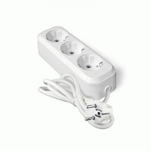 UNIVersal сет. удл. ПВС 3х1 3 роз.  2 м 16А земля (корпус ABS) E-303 1976