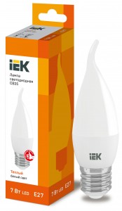 IEK свеча на ветру C35 E27 7W 3000К 5257
