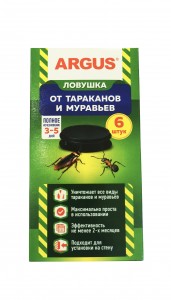 От тараканов и муравьев ловушка пластик. (6шт/уп) цена за уп. Argus AR-7576