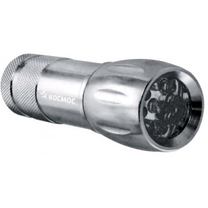 Космос фонарь ручной 2508-В-LED (3xR03 в компл.) 9св/д (100lm), серебр./алюминий, BL (5 шт.)