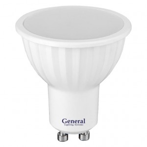 General MR16 GU10 7W 6500K 6K 50x56 пластик/алюм 660315