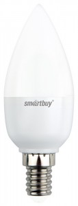 Smartbuy свеча C37 E14 7W(550lm) 6000K 6K матовая пластик SBL-C37-07-60K-E14