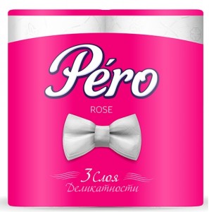 Туалетная бумага PERO ROSE (4рул/уп) аромат. Розы 3сл. (цена за уп)