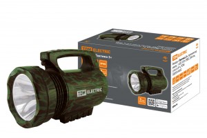 TDM Фонарь Тактика 3 5W(260Lm) 1 LED CREEпрожектор аккум.  Li-Ion 4А/ч хаки  SQ0350-0052