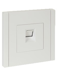 IEK FORTE&PIANO роз. комп. СУ 1 мест. RJ45 кат.5E FP232 белый FP-K10-1-K01