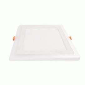 Ecola св-к встр. св/д даунлайт Квадрат 12W 6500K 6K подсветка 4W 6K 195(155)x20 DHRD16ELC