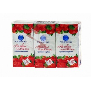 Носовые платочки бум. 2сл., 10шт/уп, цена за уп, ECOLINE аромат КЛУБНИКА, 439924 РУСАЛОЧКА (5 шт.)