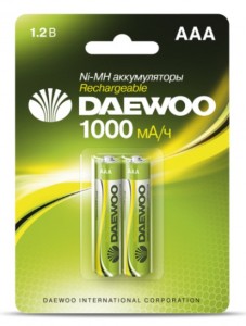 Ак-р Daewoo /R03 1000mAh Ni-MH BL2