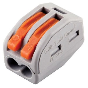 STEKKER клем. колодка СМК с рычагом LD222-412 2х(0,08-4мм2) 250V 32A без пасты латунь/сталь 32396