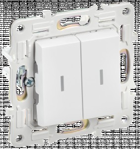 IEK SKANDY мех. выкл. (проходной) СУ 2 кл. 10А (инд.) арктический белый SK-V10W SK-V22-1-10-K01