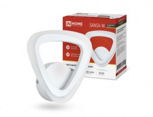ASD/inHome св-к св/д БРА управл. 15W(1050lm) 2K-4K-6K 195x45 бел ELEGANT SANSA-15W STEP COLOR 5307