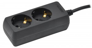 IEK Cет.удлинитель ПВС 3х1 2 роз. 3м 16А черный земля WYP10-16-02-03-Z-K02