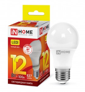 ASD/inHome VC ЛОН A60 E27 12W(1080lm) 3000К 3K 110x60 (без пульсации) 0235