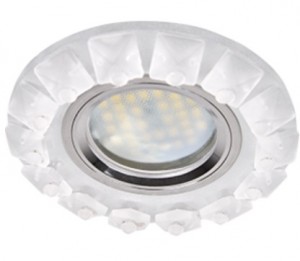 Ecola MR16 GU5.3 DL1661 св-к Стекло Круг круп. матовые стразы Конус Матовый/Хром 38x95 FN16RGECB