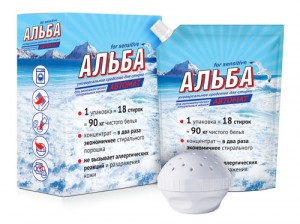 Средство д/стирки Альба автомат 900гр, 18стирок/90кг белья, контейнер (концентрат) Ваше хозяйство