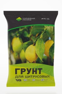 Торфяная поляна грунт цветочный д/цитрусовых 10л. (лимон, апельсин) РТК