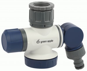 GREEN APPLE Распределитель потоков двухпутевой (кран+штуцер) GARP-02 57556