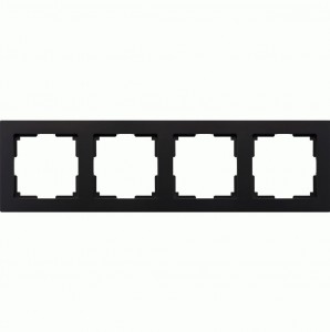Smartbuy Нептун Рамка 4-местная пластик черная (SBE-06b-Plastic-FR-4)
