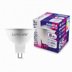 Lumin'arte лампа св/д GU5.3 8W (640lm) 4000К 4К MR16 47x50 LSTD-MR16-8W4KGU5.3