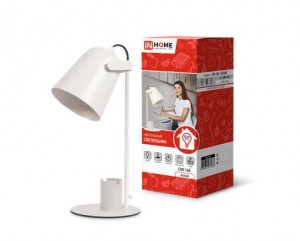 ASD/inHome св-к настольный СНО 16Б 40W E27 с органайзером, металл/белый (коробка) 5888