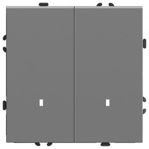 Stekker ЭМИЛИ мех. выкл. СУ 2 кл. 10А (инд.) платиново-серый, soft touch RSW10-5102-10 49942