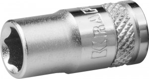 Торц головка KRAFTOOL "INDUSTRIE QUALITAT", Cr-V, FLANK, хромосатинир, 1/4", 7мм zu27815-07