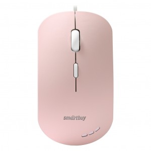 Мышь проводная беззвучная с подсветкой Smartbuy 288 розовая (SBM-288-P) / 40