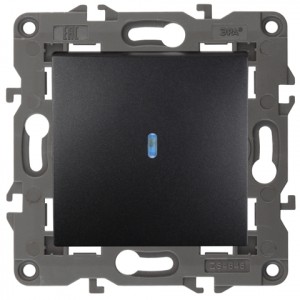 Эра 14-1102-05 СУ выкл. инд. 10АХ-250В,  Elegance, антрацит 3332