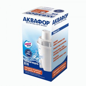Модуль сменный/кассета фильтр. Аквафор В16, 1шт/уп (защита от накипи и хлора), ресурс 170л, 203054