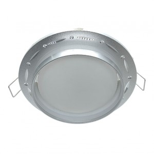 Ecola GX53SP 5375 св-к встраив. СПОТ Точки-полоски по кругу матов. Хром/Алюм 110x52 SP532CECB (10!)