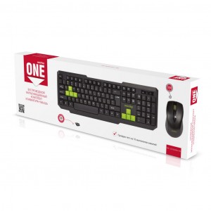 Мультимедийный комплект клавиатура+мышь Smartbuy ONE черно-зеленый (SBC-230346AG-KN) /20