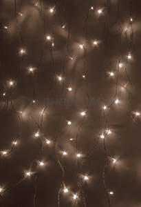 Гирлянда-занавес "Св/д дождь" 1,5x1,5/12нитей, 144LED бел. тепл,8 реж, IP20,присоска 235-036 Neon Ni