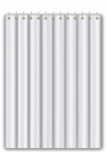 Haiba Штора для ванной комнаты, 180-180 см, 12 колец, полиэстер, белый, HB74001