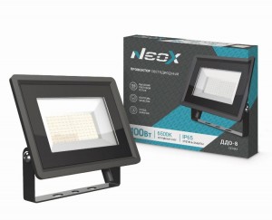 ASD/NEOX прожектор св/д  ДДО-8 100W(10500lm) 6500K 6K 270x222x27 алюминий/черный IP65 7097
