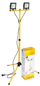 IEK Прожектор св/д LED СДО 06-2х30Ш 2х30W(4800lm) штатив 6500К IP65 черный LPDO606-2X030-65-K02