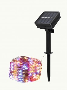 ФАЗА гирлянда на солн. батарее SLR-G03-100M нить мультицв. 100LED 11,9м 1xAAA 600мАч Ni-MH IP55