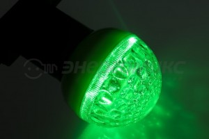 Лампа св/д Neon Night шар G50 E27 1W 9LED зеленая прозр. (д/гирлянды "Белт Лайт") 405-214