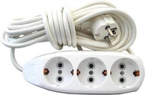 Jett  сет. удл. ПВС 3х0.75 3 роз.  1.5 м 10А (макс. ток 16A) белый, земля РС-3