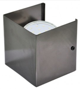 Ecola GX53-N51 св-к настенный бра 1xGX53 черный хром 100x100x90 (кратно 2!) FBN51FECB