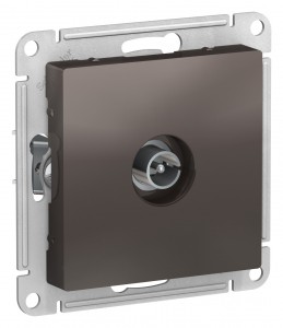 Schneider AtlasDesign мех. конн. TV антен. СУ 1 мест. мокко (пл.осн. RG6, 0,7dB) ATN000693 (10!)